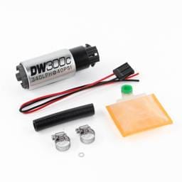 DeatschWerks 9-309-1000 DeatschWerks 340lph DW300C Compact Fuel Pump w/ Universal Install Kit (w/ Mounting Clips)