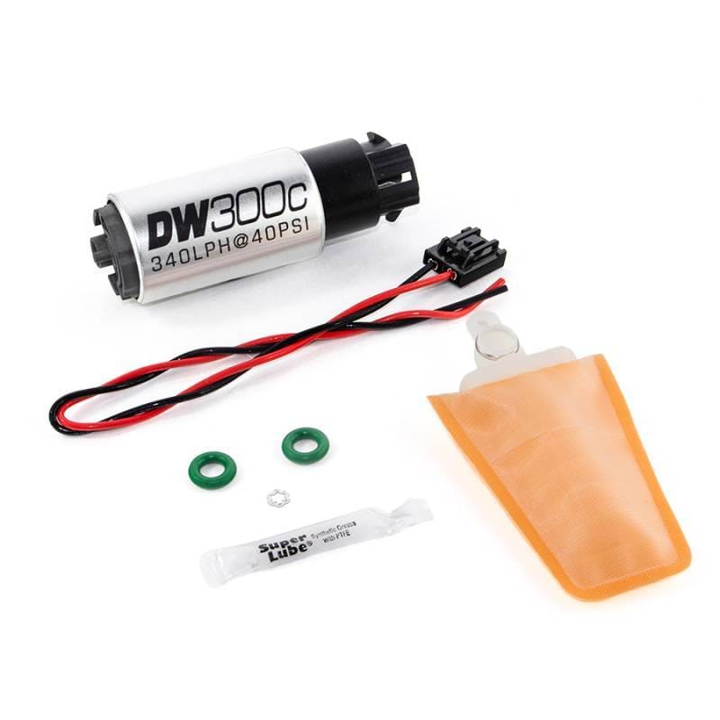 DeatschWerks 9-309-1006 DeatschWerks 340lph DW300C Compact Fuel Pump w/ 04+ Lotus Elise/Exige Set Up Kit (w/ Mounting Clips)