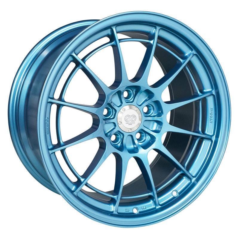 Enkei 3658956540EB Enkei NT03+M 18x9.5 5x114.3 40mm Offset 72.6mm Bore Emerald Blue Wheel MOQ 40