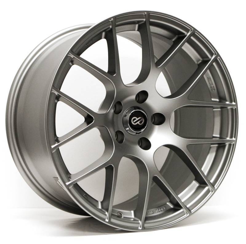 Enkei 467-880-6545GM Enkei Raijin 18x8 45mm Offset 5x114.3 Bolt Pattern 72.6 Bore Dia Titanium Gray Wheel *Min Qty 60*