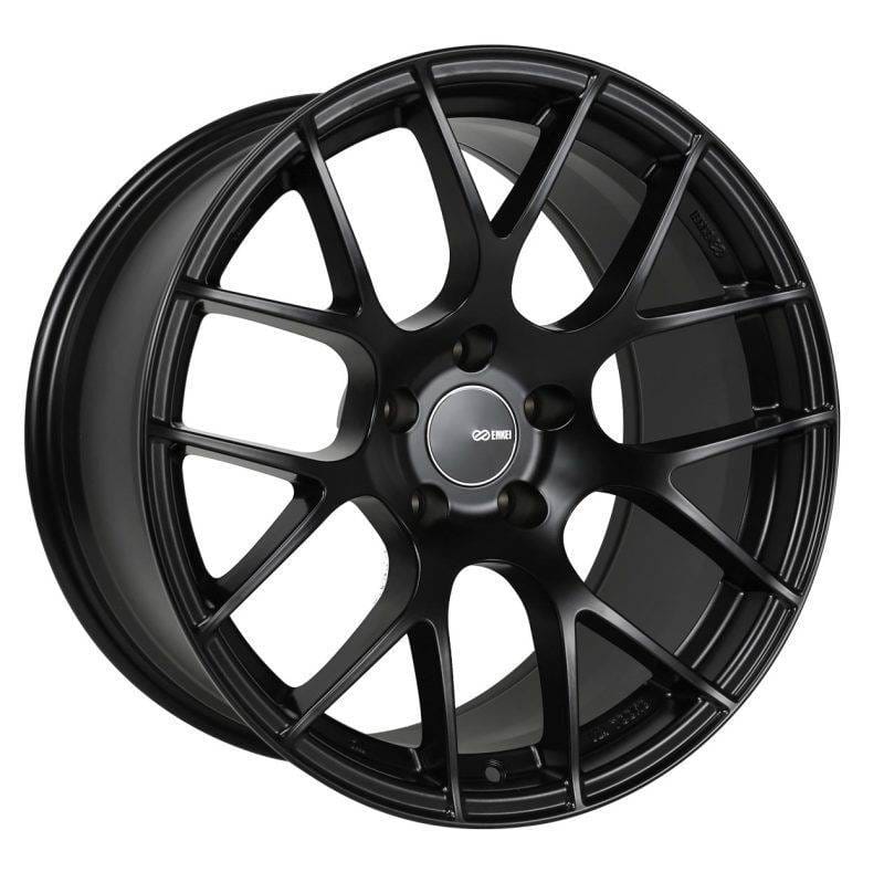 Enkei 467-895-6515BK Enkei Raijin 18x9.5 15mm Offset 5x114.3 Bolt Pattern 72.6 Bore Diameter Matte Black Wheel