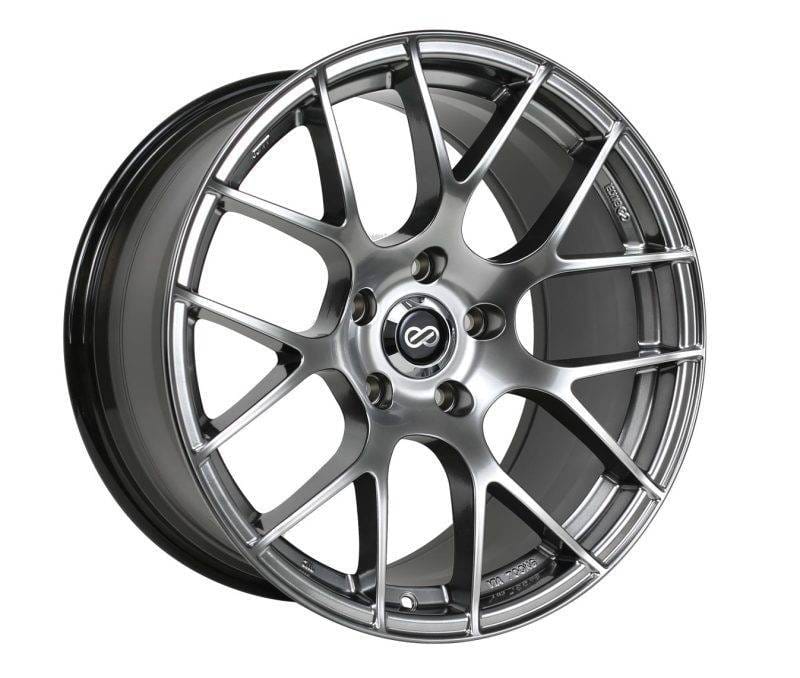 Enkei 467-880-4445HS Enkei Raijin 18x8 45mm Offset 5x112 Bolt Pattern 72.6 Bore Diameter Hyper Silver Wheel