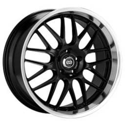 Enkei 469-875-6542BK Enkei Lusso 18x7.5 42mm Offset 5x114.3 Bolt Pattern 72.6 Bore Black w/ Machined Lip Wheel