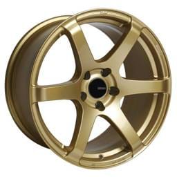 Enkei 485-780-8045GG Enkei T6S 17x8 45mm Offset 5x100 Bolt Pattern 72.6 Bore Gold Wheel