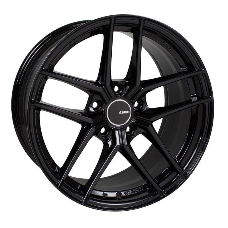 Enkei 498-880-6540BK Enkei TY5 18x8 5x114.3 40mm Offset 72.6mm Bore Black Wheel