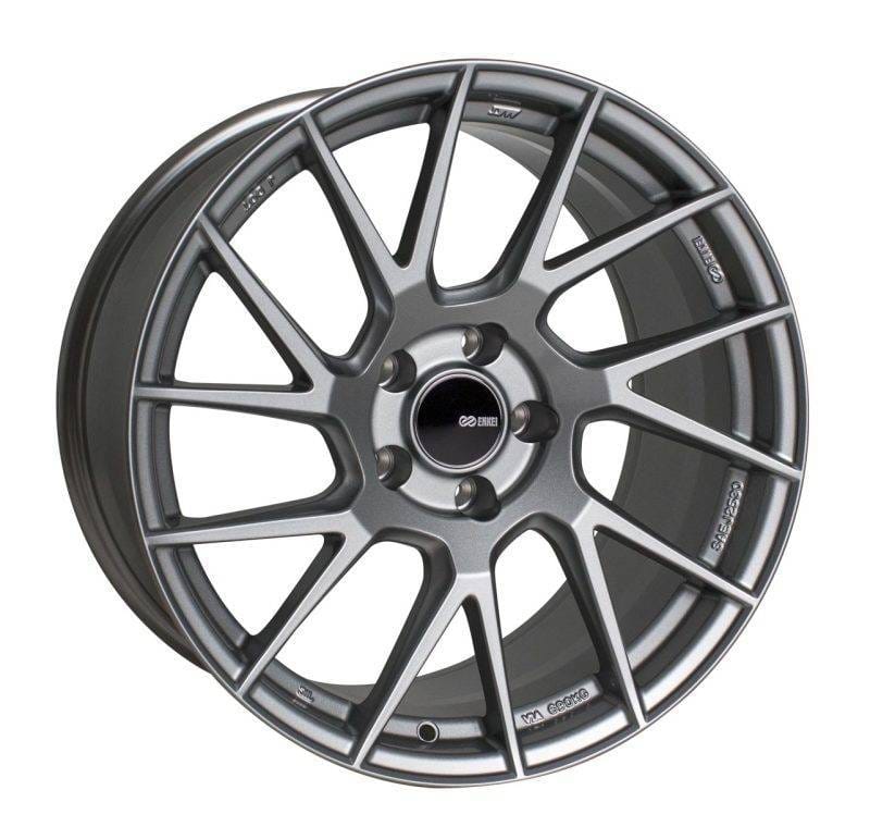Enkei 507-880-4445GR Enkei TM7 18x8.0 5x112 45mm Offset 72.6mm Bore Storm Grey Wheel