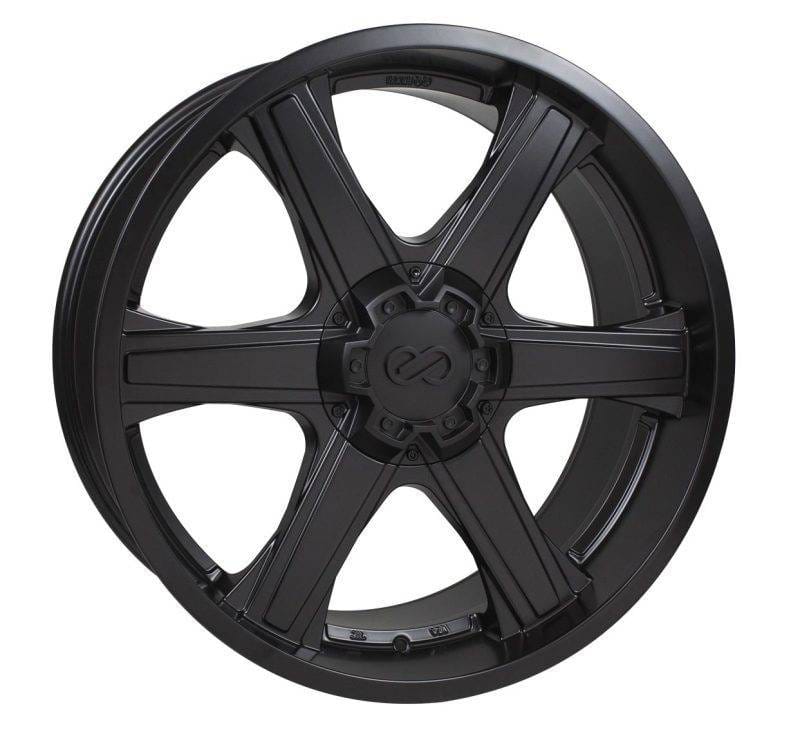 Enkei 503-2295-8330BK Enkei BHAWK 22x9.5 6x139.7 30mm Offset 78mm Bore Black Wheel