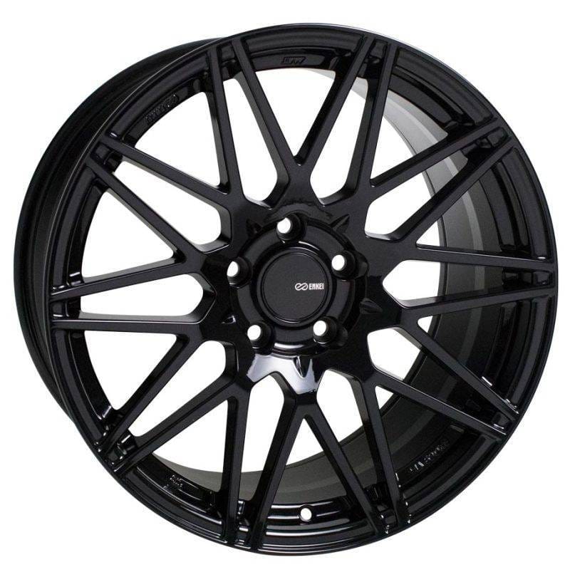 Enkei 515-780-6535BK Enkei TMS 17x8 5x114.3 35mm Offset 72.6mm Bore Gloss Black Wheel