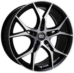 Enkei 517-880-1240BKM Enkei Vulcan 18X8.0 40mm Offset 5x120 Bolt 72.6mm Bore Black Machined Wheel