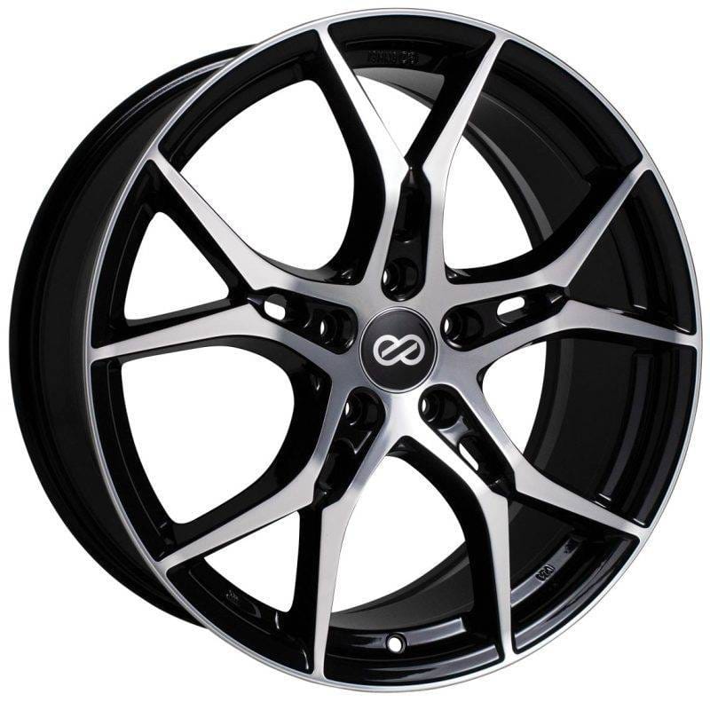 Enkei 517-880-1240BKM Enkei Vulcan 18X8.0 40mm Offset 5x120 Bolt 72.6mm Bore Black Machined Wheel