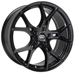 Enkei 517-880-4445BK Enkei Vulcan 18x8 45mm Offset 5x112 Bolt 72.6mm Bore Gloss Black Wheel