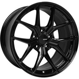 Enkei 529-285-1240BK Enkei TSR-X 20x8.5 40mm Offset 5x120 BP 72.6mm Bore Gloss Black Wheel