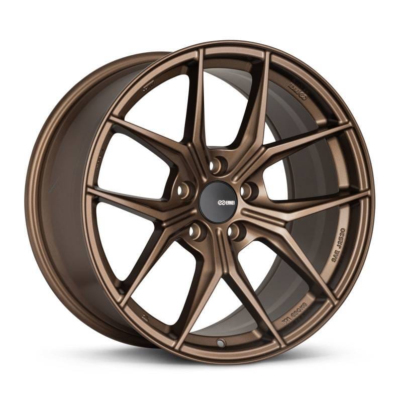 Enkei 529-285-6540ZP Enkei TSR-X 20x8.5 40mm Offset 5x114.3 BK 72.6mm Bore Gloss Bronze