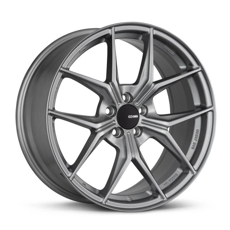 Enkei 529-880-6535GR Enkei TSR-X 18x8 35mm Offset 5x114.3 BP 72.6mm Bore Storm Gray Wheel