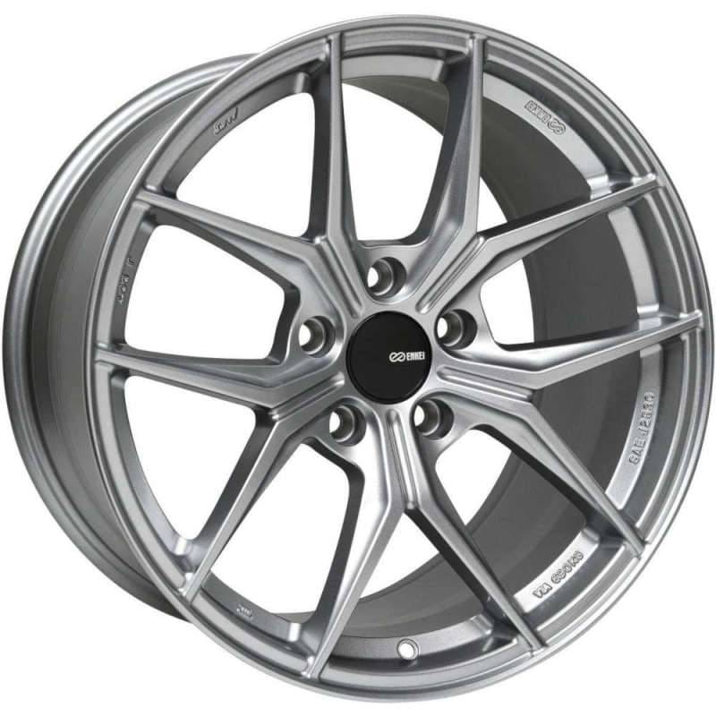 Enkei 529-880-8045GR Enkei TSR-X 18x8 45mm Offset 5x100 BP 72.6mm Bore Storm Gray Wheel