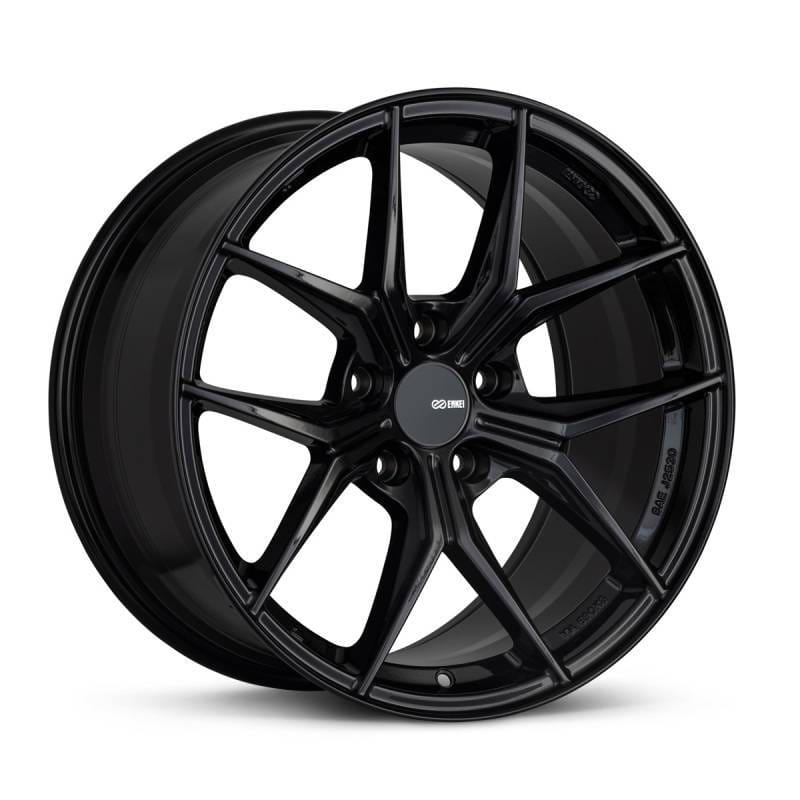 Enkei 529-895-1240BK Enkei TSR-X 18x9.5 40mm Offset 5x120 BP Gloss Black Wheel