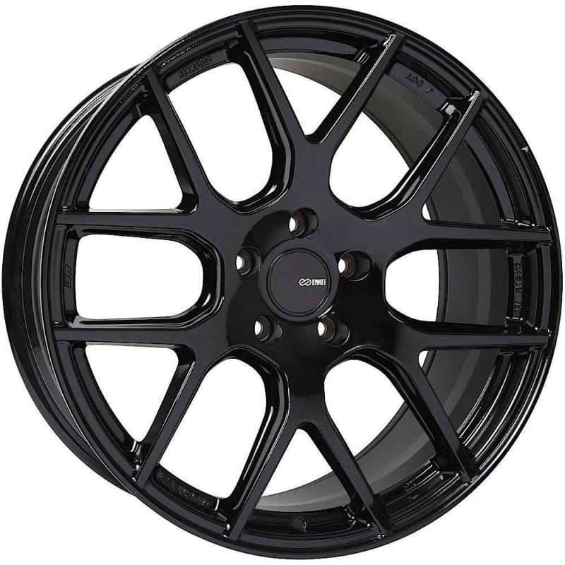 Enkei 531-775-8045BK Enkei XM-6 17x7.5 5x100 45mm Offset 72.6mm Bore Gloss Black Wheel
