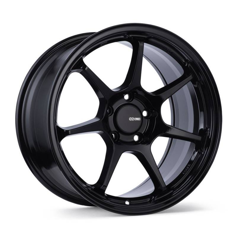 Enkei 535-880-6535BK Enkei TS-7 18x8 5x114.3 35mm Offset 72.6mm Bore Gloss Black Wheel