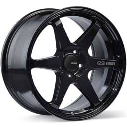 Enkei 539-780-6540BK Enkei T6R 17x8 40mm Offset 5x114.3 Bolt Pattern 72.6 Bore Gloss Black Wheel