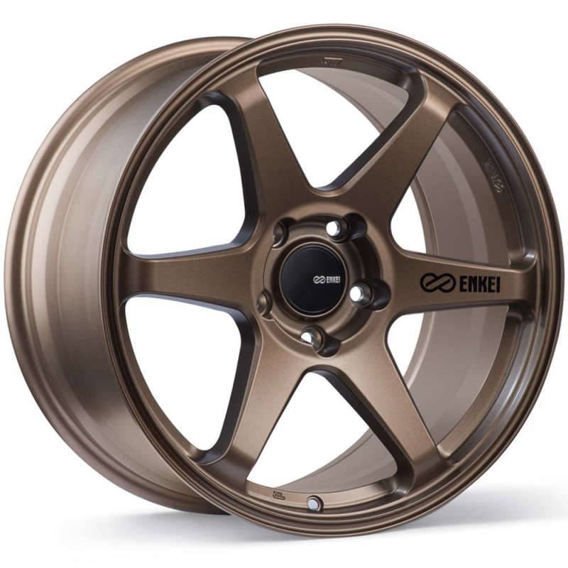 Enkei 539-895-1245ZP Enkei T6R 18x9.5 45mm Offset 5x120 Bolt Pattern 72.6 Bore Matte Bronze Wheel