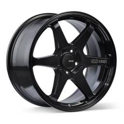 Enkei 539-895-6538BK Enkei T6R 18x9.5 38mm Offset 5x114.3 Bolt Pattern 72.6 Bore Gloss Black Wheel