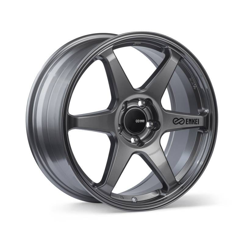 Enkei 539-895-6538GM Enkei T6R 18x9.5 38mm Offset 5x114.3 Bolt Pattern 72.6 Bore Matte Gunmetal Wheel