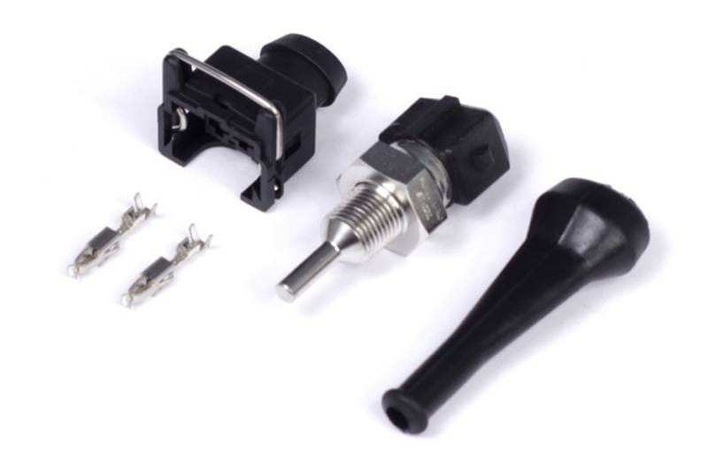 Haltech HT-010306 Haltech Oil Temperature Sensor High Range 150 Deg C 1/8 NPT Thread w/Bosch EV1 Plug & Pins