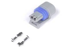 Haltech HT-030410 Haltech Delphi 2 Pin GM Style Air Temp Connector Grey Plug & Pins