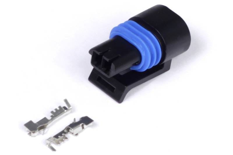 Haltech HT-030411 Haltech Delphi 2 Pin GM Style Coolant Temp Connector Black Plug & Pins