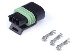 Haltech HT-030414 Haltech Delphi 3 Pin Single Row Flat Coil Connector Plug & Pins