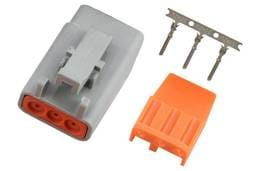 Haltech HT-031001 Haltech Male Deutsch DTM-3 Connector 7.5 Amp Plug & Pins