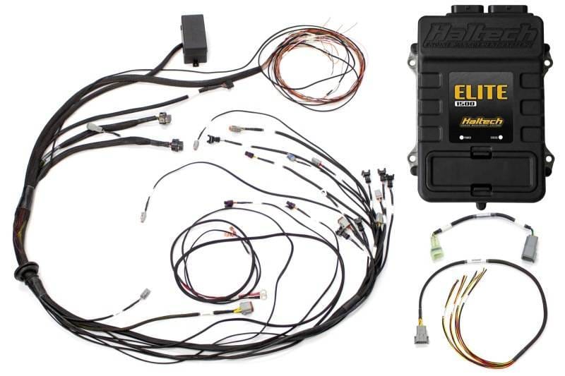 Haltech HT-150975 Haltech Elite 1500 Terminated Harness ECU Kit w/ Square EV1 Injector Connectors