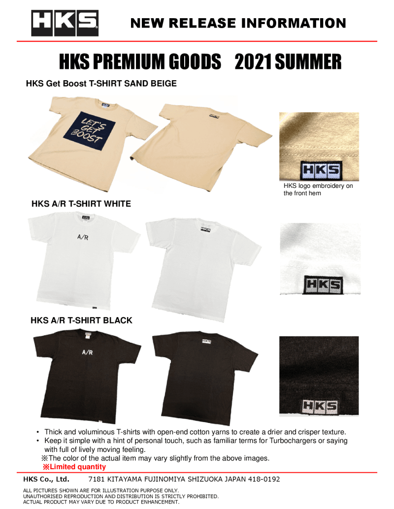 HKS 51007-AK409 HKS A/R T-SHIRT M/WHITE