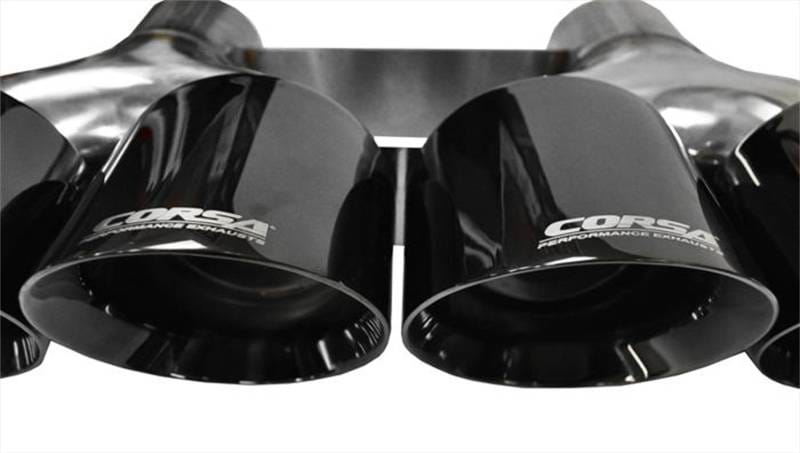 CORSA Performance 14062BLK Corsa 2014-2020 Chevrolet Corvette 6.2L V8 Quad 45in Polished Black Pro-Series Tip Kit thumbnail 9