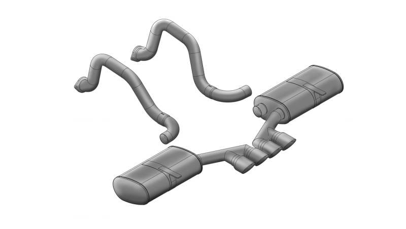CORSA Performance 14139 Corsa 1997-2004 Chevrolet Corvette C5 Z06 5.7L V8 Polished Sport Axle-Back Exhaust thumbnail 4