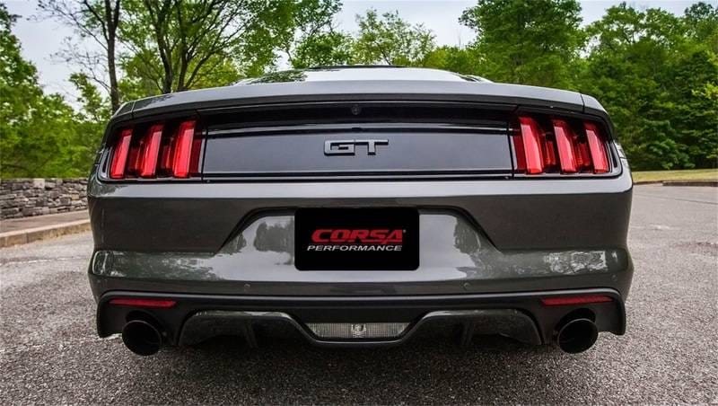 CORSA Performance 14329BLK Corsa 2015-2017 Ford Mustang GT 5.0 3in Axle Back Exhaust Black Dual Tips (Touring) thumbnail 9