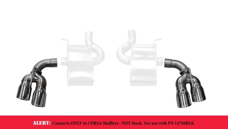 CORSA Performance 14774 Corsa 2017-2024 Chevy Camaro SS 2.75in Inlet / 4in Outlet Polished Tip Kit (For Corsa Exhaust Only) thumbnail 2