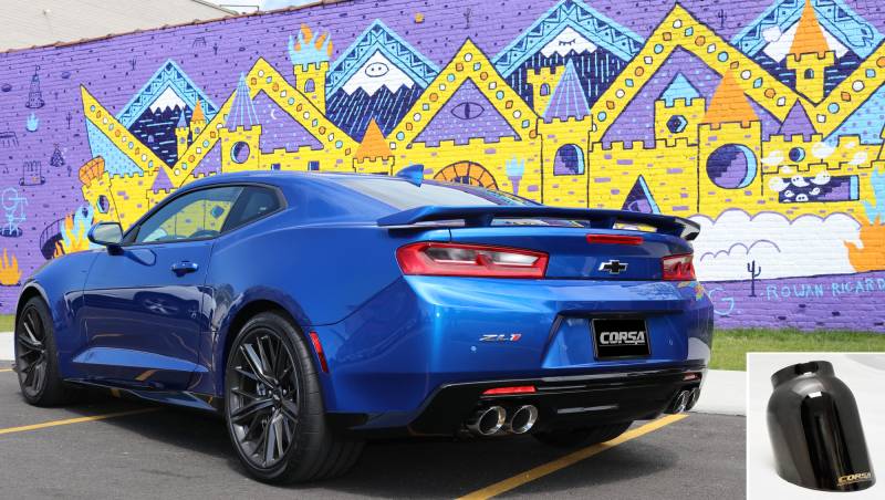 CORSA Performance 14786BLK Corsa 2017-2024 Chevrolet Camaro SS 6.2L V8 2.75in Black Sport Axle-Back Exhaust thumbnail 6