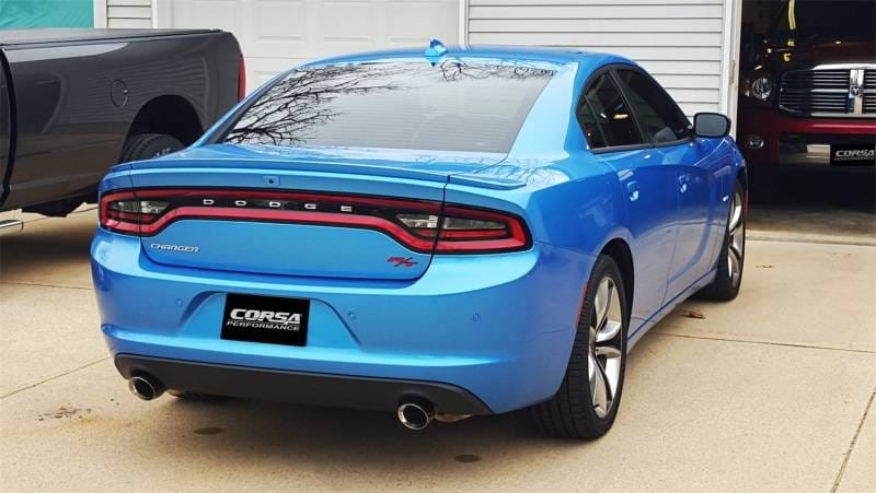 CORSA Performance 14977 Corsa 2015-2016 Dodge Charger R/T w/ Pursuit Valance 2.5in Inlet / 4in Outlet Polished Tip Kit thumbnail 12