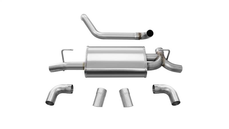 CORSA Performance 21013 Corsa 2018-2025 Jeep Wrangler JL 2.5in Dual Rear Turn Down Exit Sport Axle-Back Exhaust thumbnail 2
