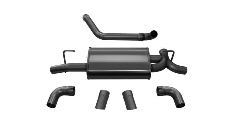 CORSA Performance 21013BLK Corsa 2018-2025 Jeep Wrangler JL 2.5in Dual Rear Turn Down Exit Black Sport Axle-Back Exhaust thumbnail 2