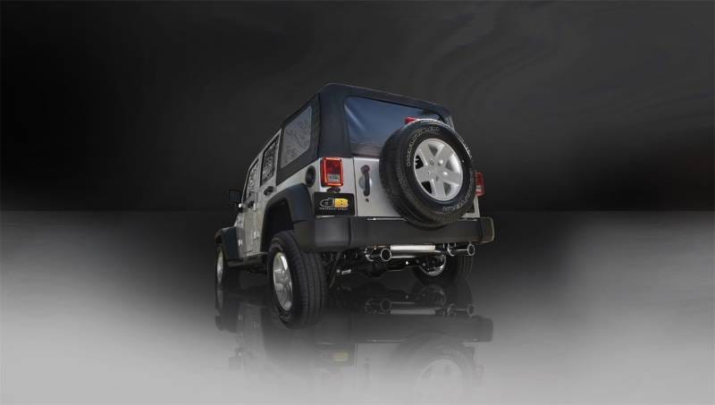 CORSA Performance 24412 Corsa 2007-2011 Jeep Wrangler 3.8L/12-14 Wrangler 3.6L Polished Sport Axle-Back Exhaust thumbnail 8