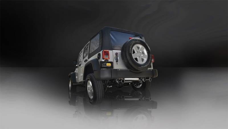 CORSA Performance 24412 Corsa 2007-2011 Jeep Wrangler 3.8L/12-14 Wrangler 3.6L Polished Sport Axle-Back Exhaust thumbnail 10