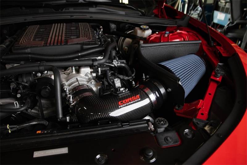 CORSA Performance 44005 Corsa 2017-2023 Chevrolet Camaro ZL1 Carbon Fiber Air Intake w/ MaxFlow 5 Oil Filtration thumbnail 6