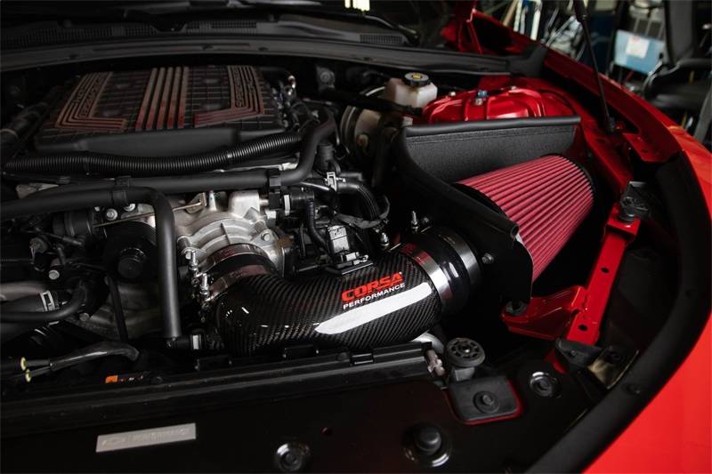 CORSA Performance 44005D Corsa 2017-23 Chevrolet Camaro ZL1 Carbon Fiber Air Intake w/ DryTech 3D No Oil Filtration thumbnail 6