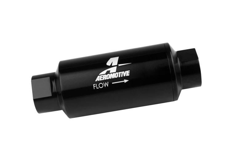 Aeromotive 12330 Aeromotive In-Line Fuel Filter 40-M Stainless Mesh Element ORB-10 Port (Bright-Dip Black) 2in. OD thumbnail 5