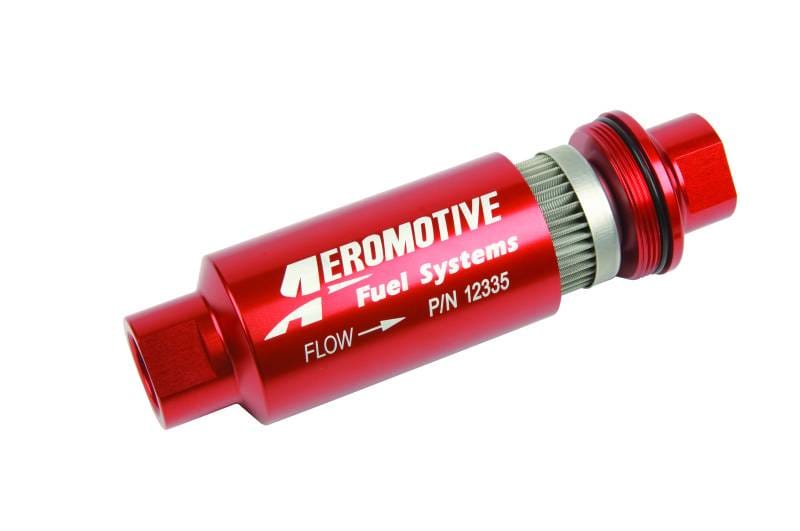 Aeromotive 12335 Aeromotive In-Line Filter - AN-10 size - 40 Micron SS Element - Red Anodize Finish thumbnail 6