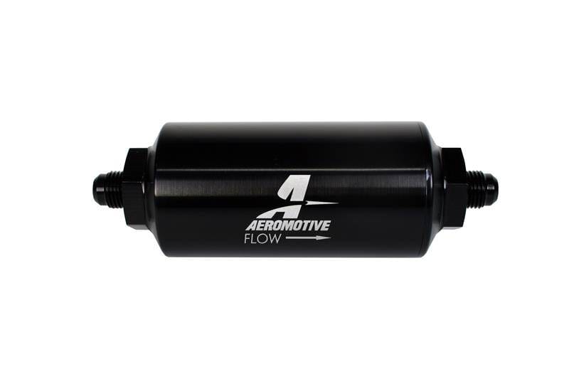 Aeromotive 12348 Aeromotive In-Line Filter - (AN-6 Male) 40 Micron Stainless Mesh Element Bright Dip Black Finish thumbnail 6