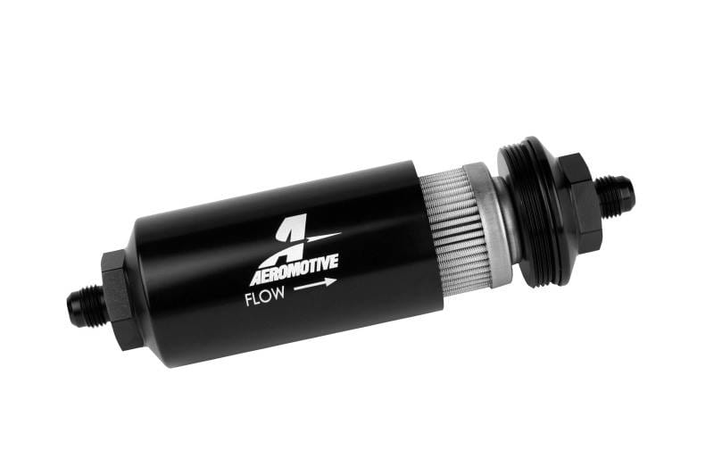 Aeromotive 12348 Aeromotive In-Line Filter - (AN-6 Male) 40 Micron Stainless Mesh Element Bright Dip Black Finish thumbnail 11