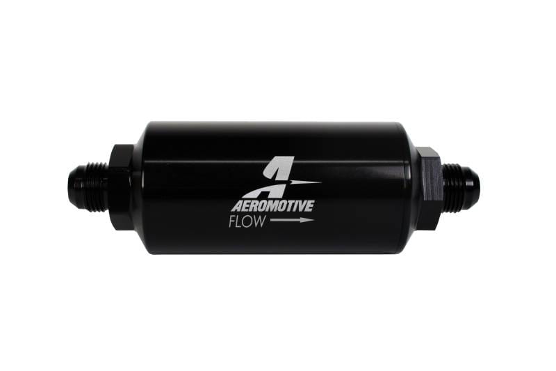 Aeromotive 12378 Aeromotive In-Line Filter - (AN -8 Male) 40 Micron Stainless Mesh Element Bright Dip Black Finish thumbnail 4